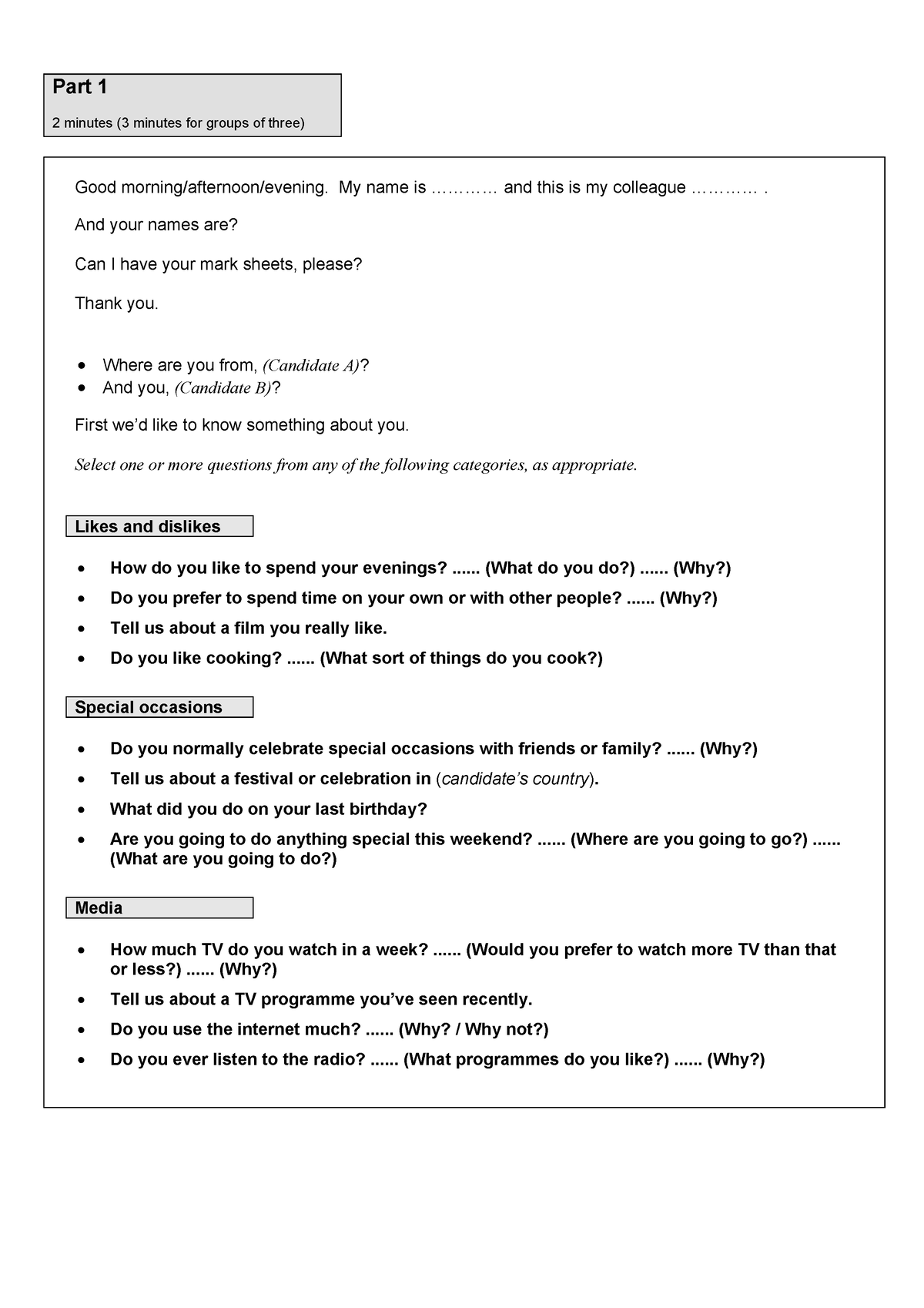 Speaking Sample Paper 2 English Language Testing And Evaluation MSU 