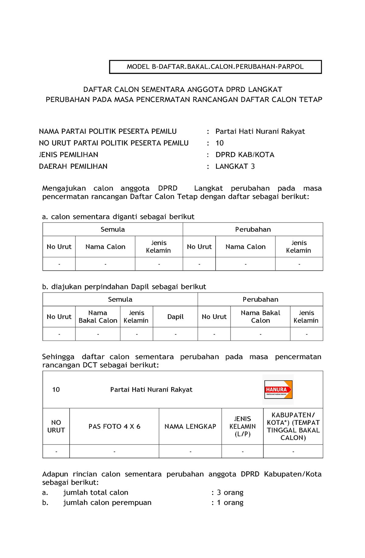 3 Model B- Daftar. Calon. Perubahan- Parpol-1 TTD - DAFTAR CALON ...