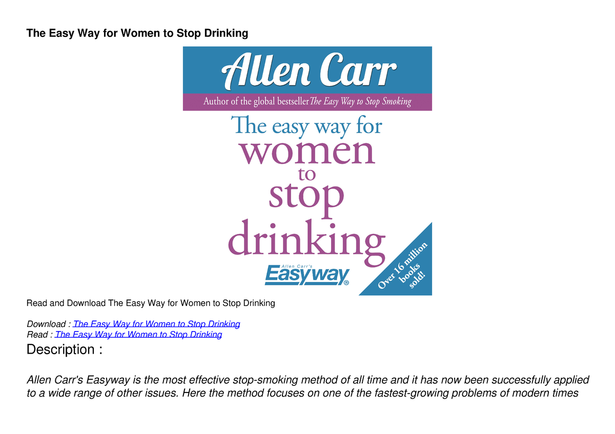 Get PDF Download The Easy Way For Women To Stop Drinking The Easy   Thumb 1200 848 