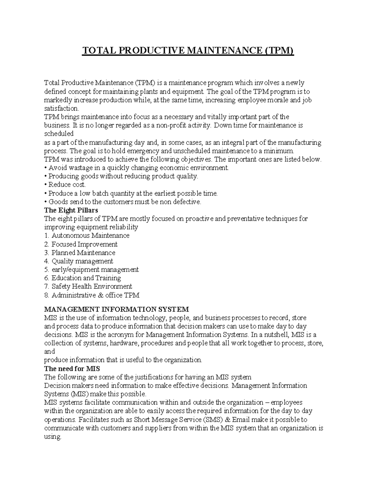 Total Productive Maintenance TPM - Thumb 1200 1553