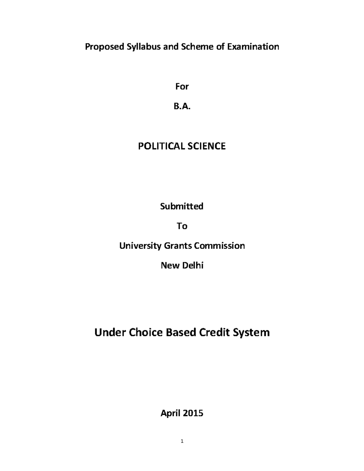 0693504 BA-with-Pol-Science - Proposed Syllabus And Scheme Of ...