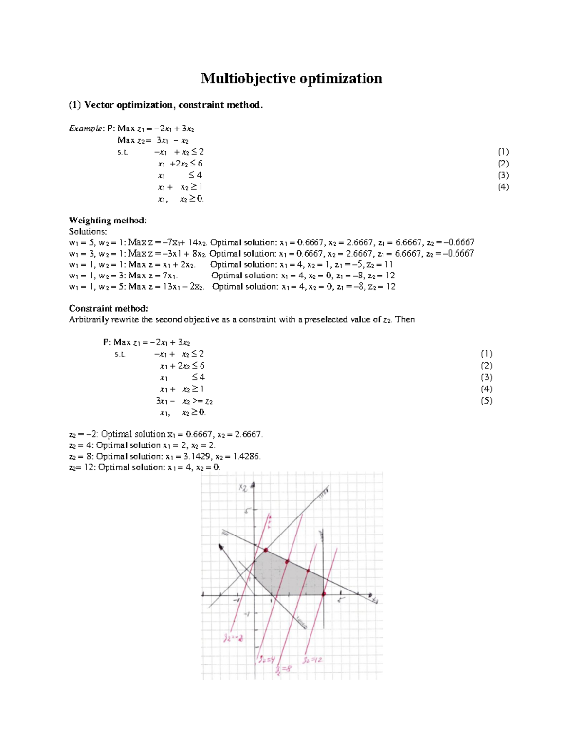 Class 17a, vector optimziation & goal programming - Multiobjective ...