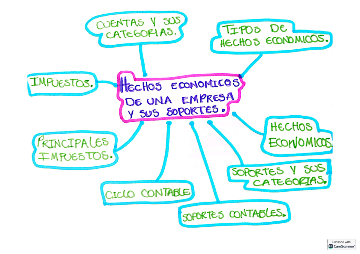 MAPA Mental Hechos económicos de una empresa y sus soportes - CUENTAS Y ...