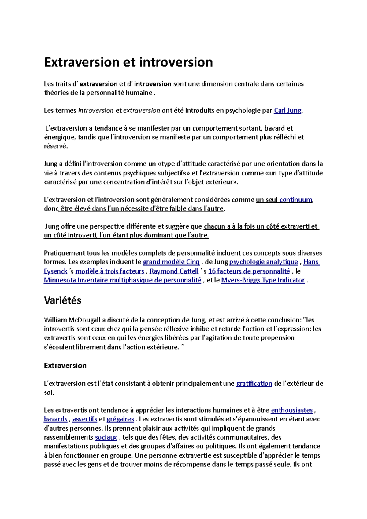 Extraversion et introversion - Les termes introversion et extraversion ...
