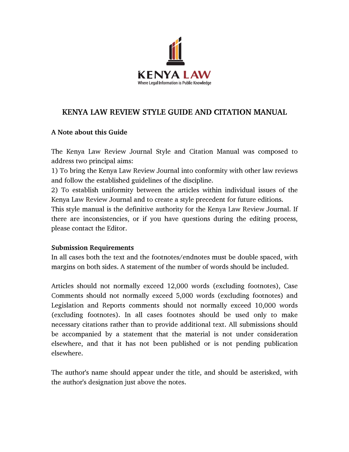 kenya law research paper