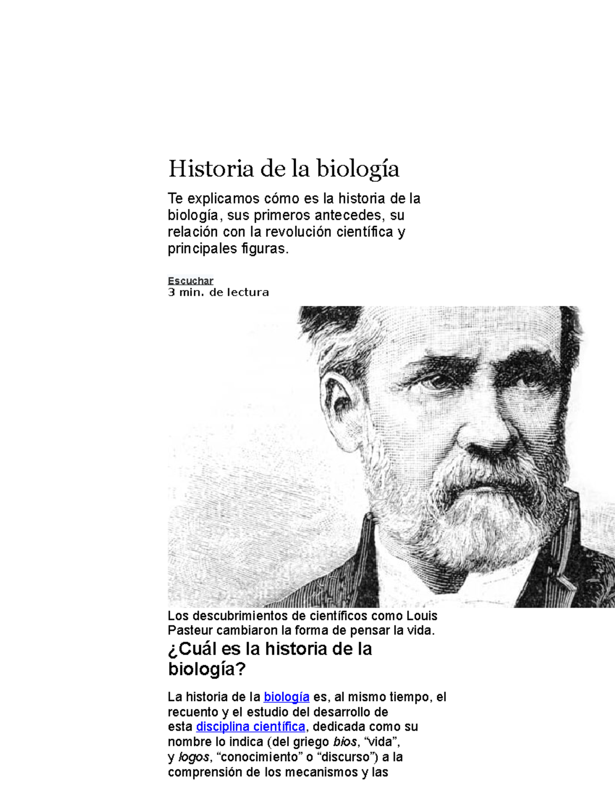 Historia De La Biología - Historia De La Biología Te Explicamos Cómo Es ...