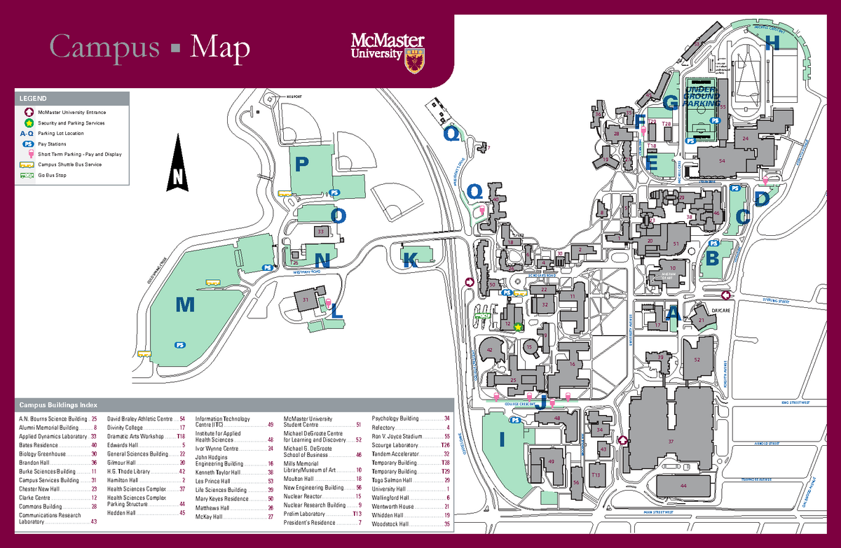 Campus map 002 - good - Music 1Gp3 - McMaster - Studocu