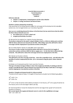 Week 2 Tutorial Questions and Solutions - ECON1102 - UNSW Sydney - Studocu