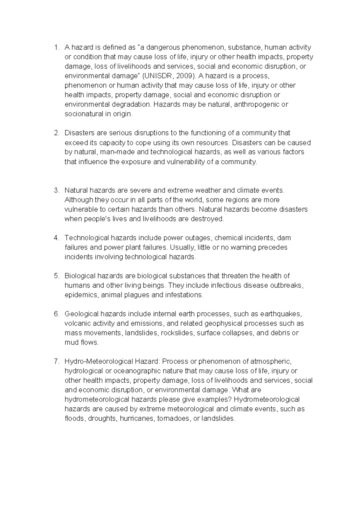 HAZARD DEFINED visual data 2