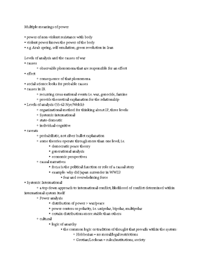 Week 1: Intro to IR reading guide - Week One notes Why do IR scholars ...