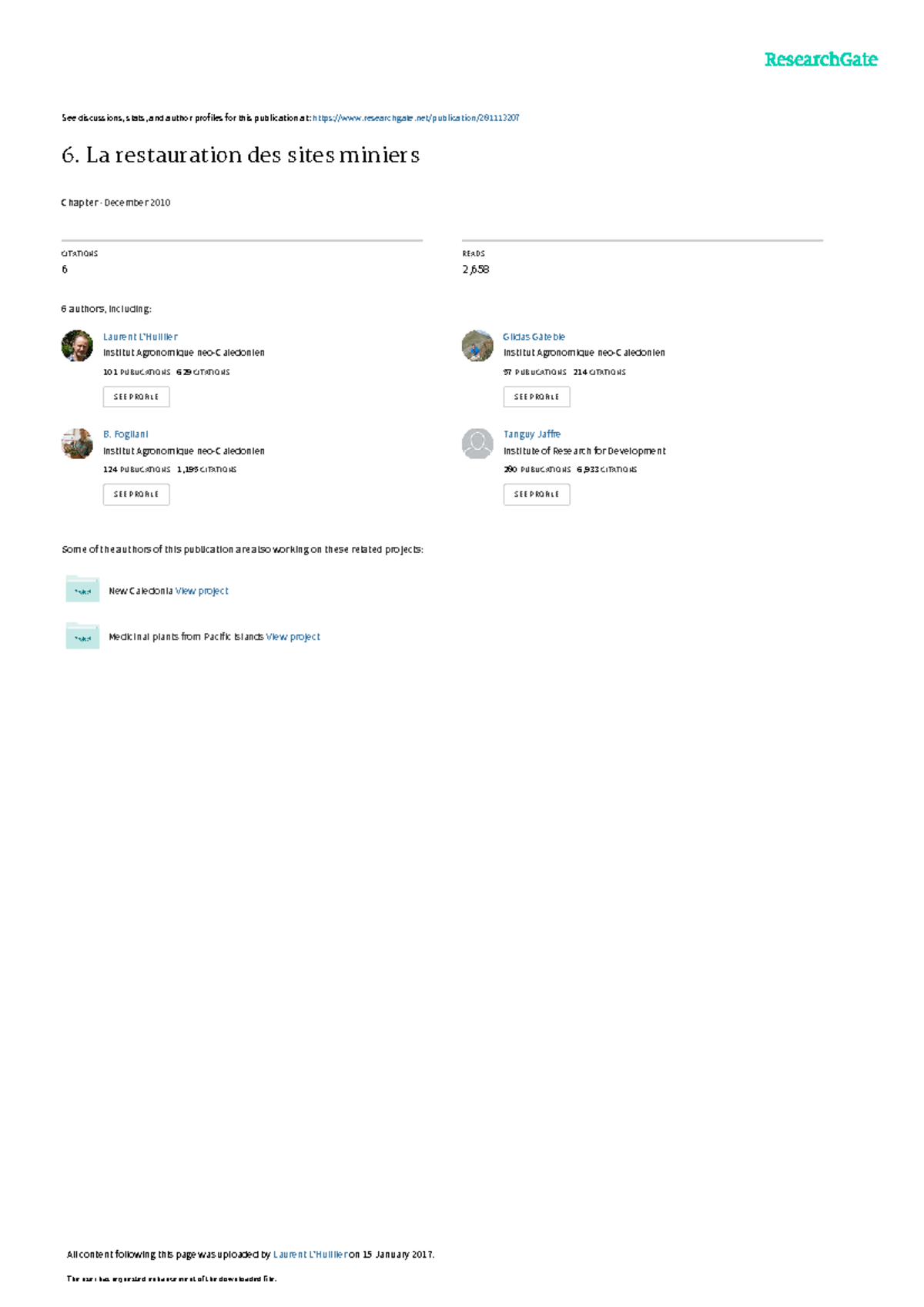 Mineset Environnement-CHAP6-Restaurationsitesminiers - See discussions ...