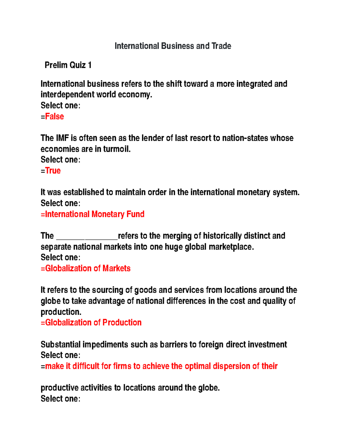 Prelim - kjasfnjafna - International Business and Trade Prelim Quiz 1 ...