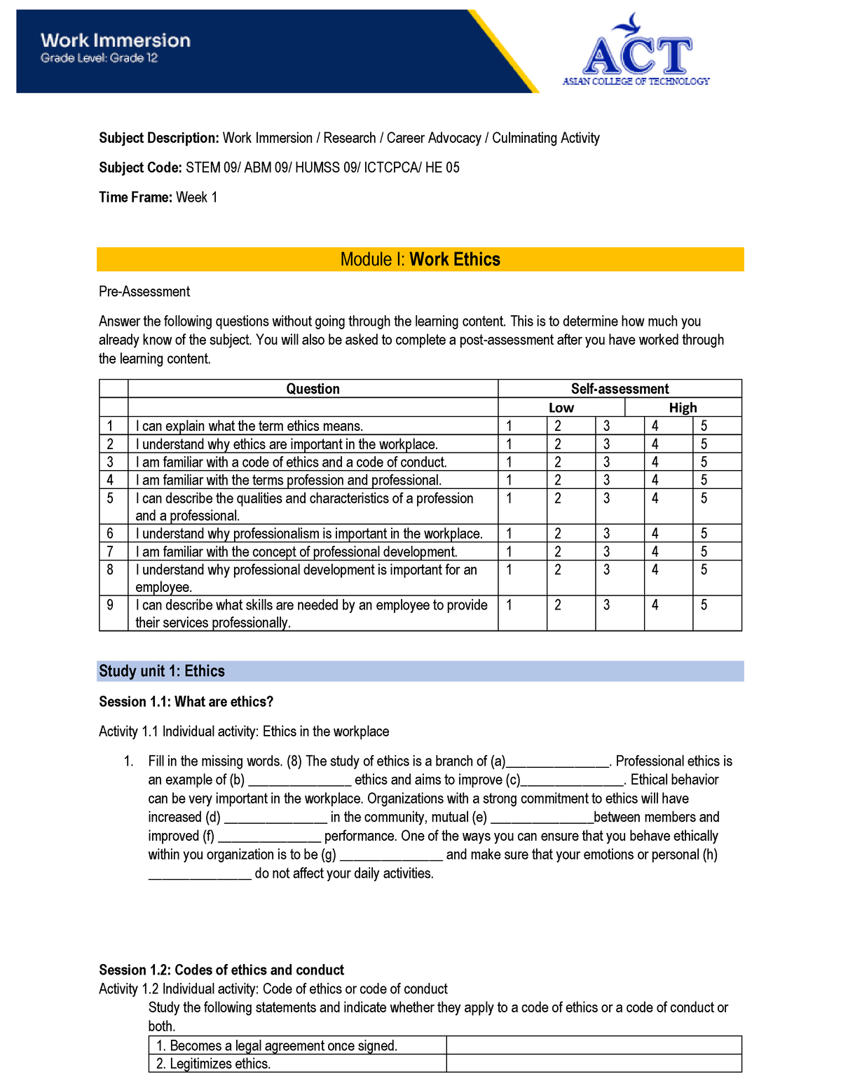 work immersion research study chapter 1