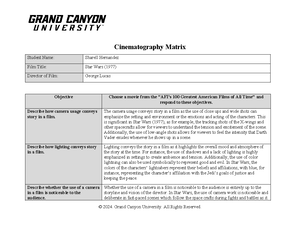DFP 101 RS Editing Matrix - Editing Matrix Student Name: Aaron Rivera ...