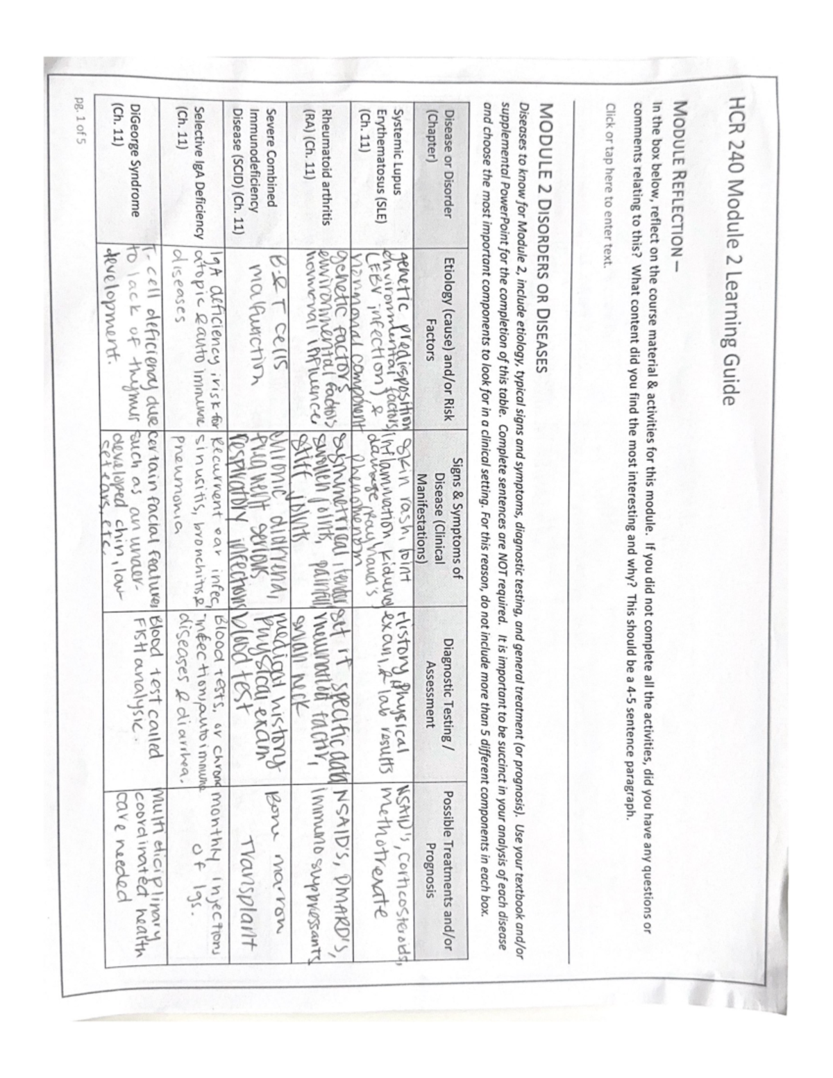 HCR 240 Module 2 Learning Guide - HCR 240 - Studocu