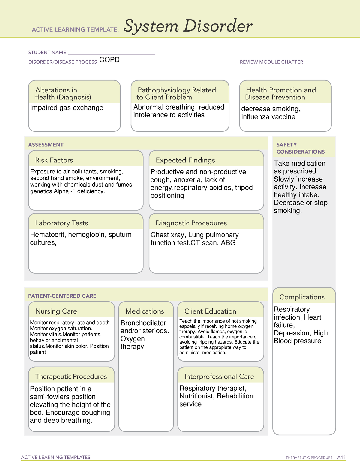 COPDActive Learning Template nurs326 medical surgical nursing