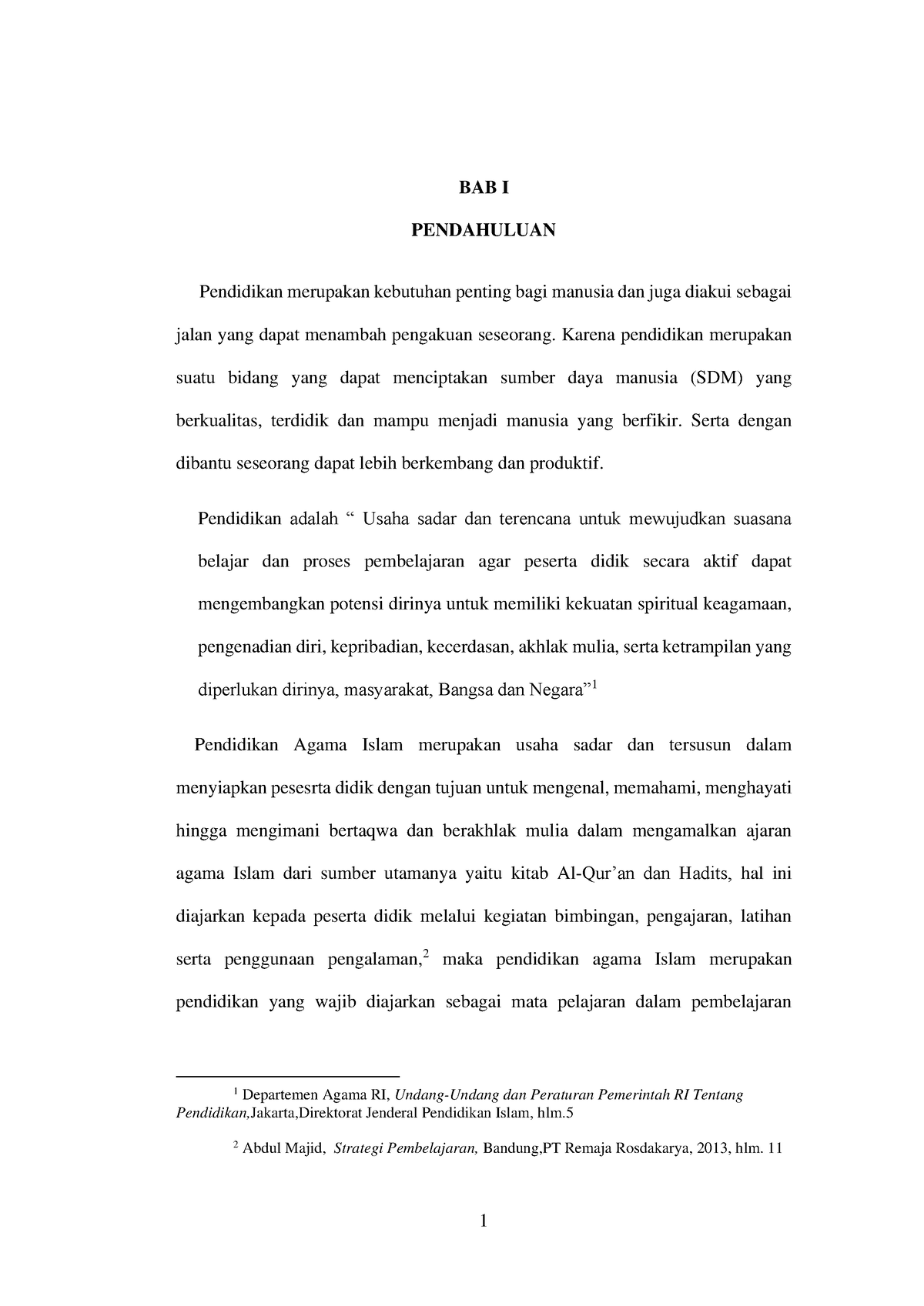 Implementasi Metode Sorogan Dalam Pembelajaran Tahfidzul QUR’AN ( Studi ...