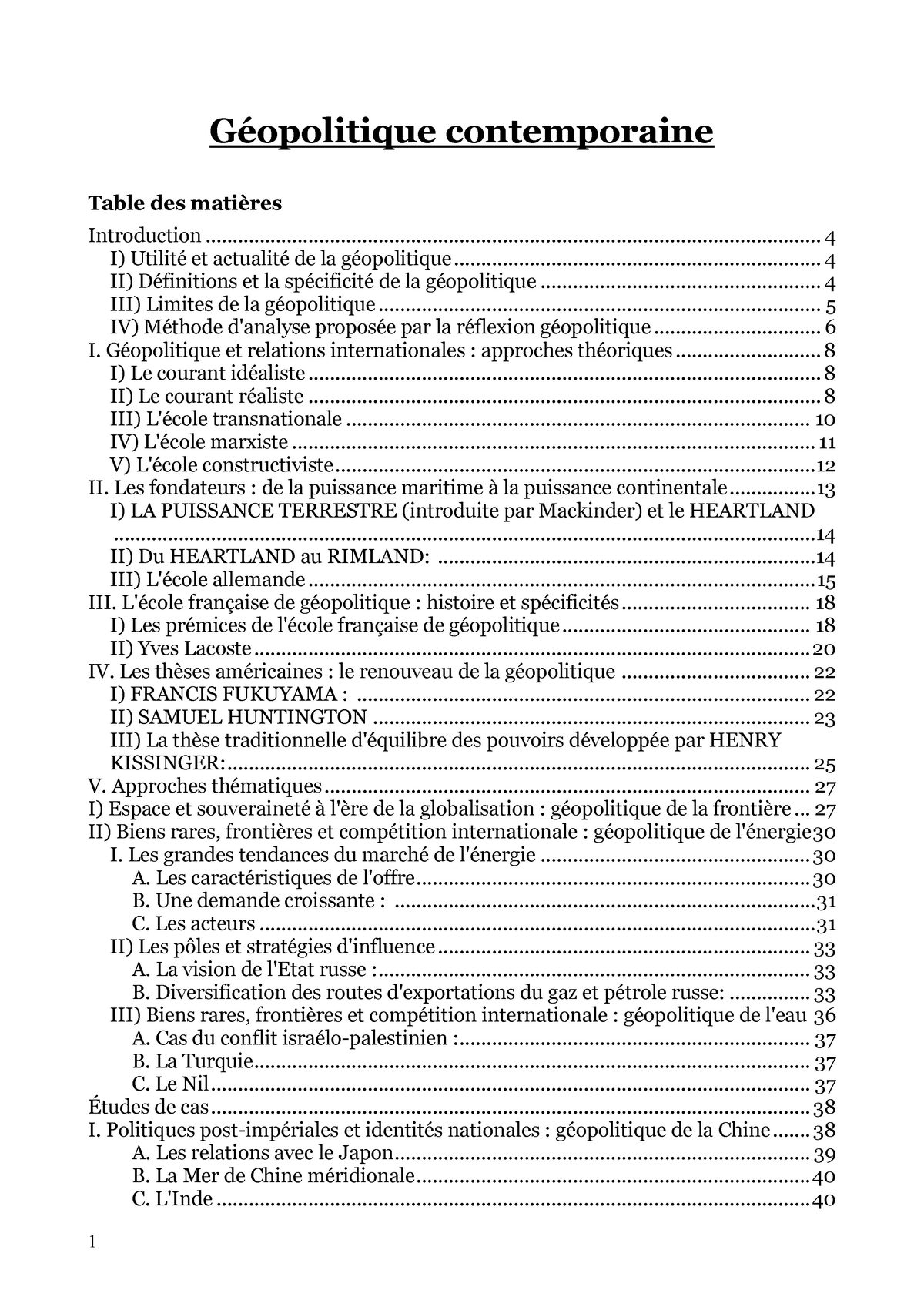 plan dissertation geopolitique