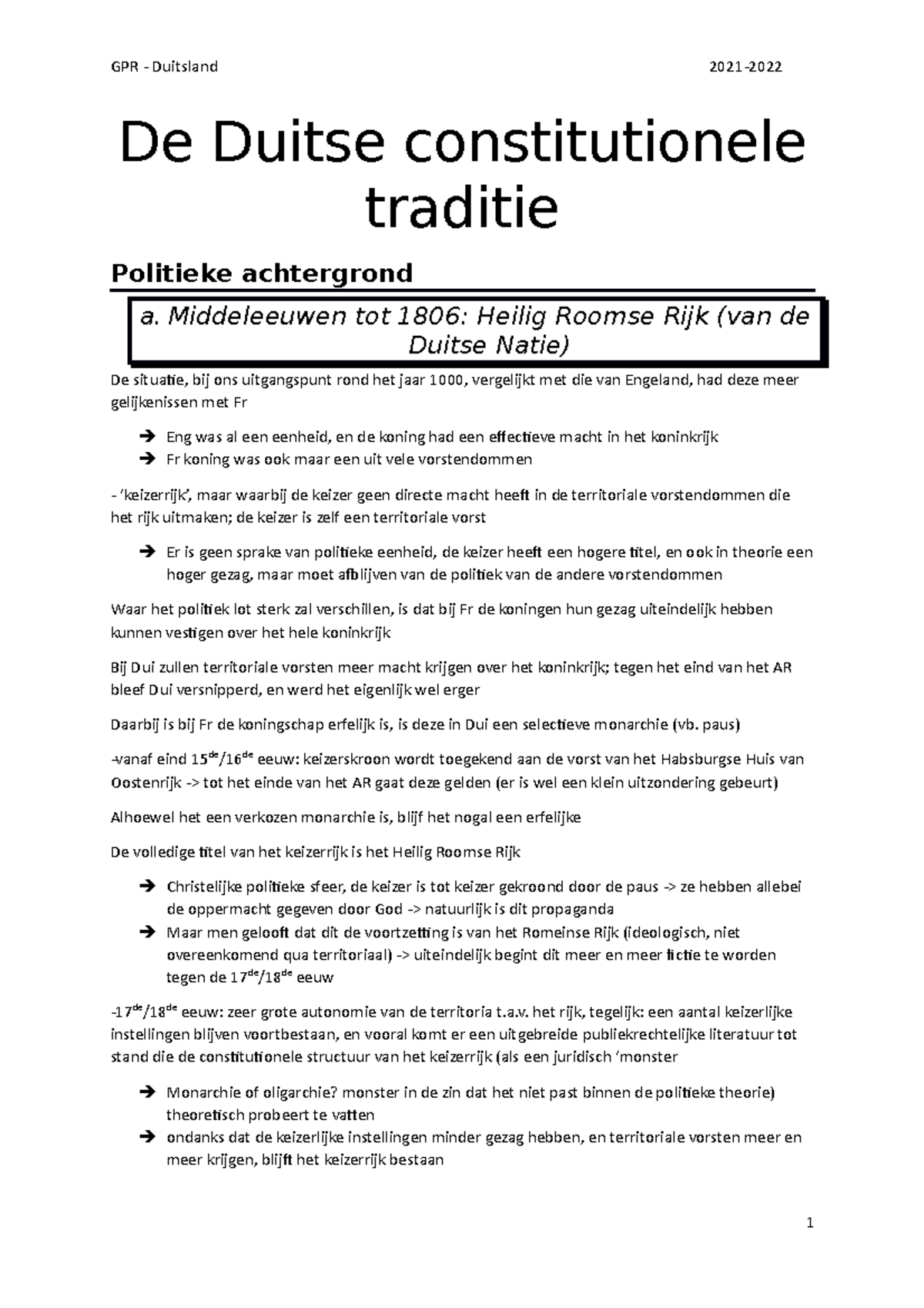 De Duitse Constitutionele Traditie Van Carla - De Duitse ...