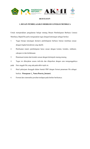 Desain Pembelajaran Berbasis Literasi Numerasi - Desain Skenario ...