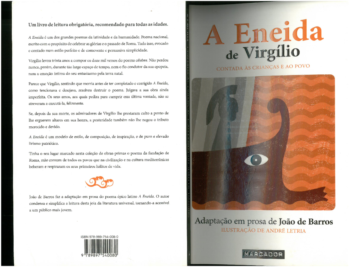 A Eneida De Virg lio Contada s Crian as E Ao Povo De Jo o De Barros 