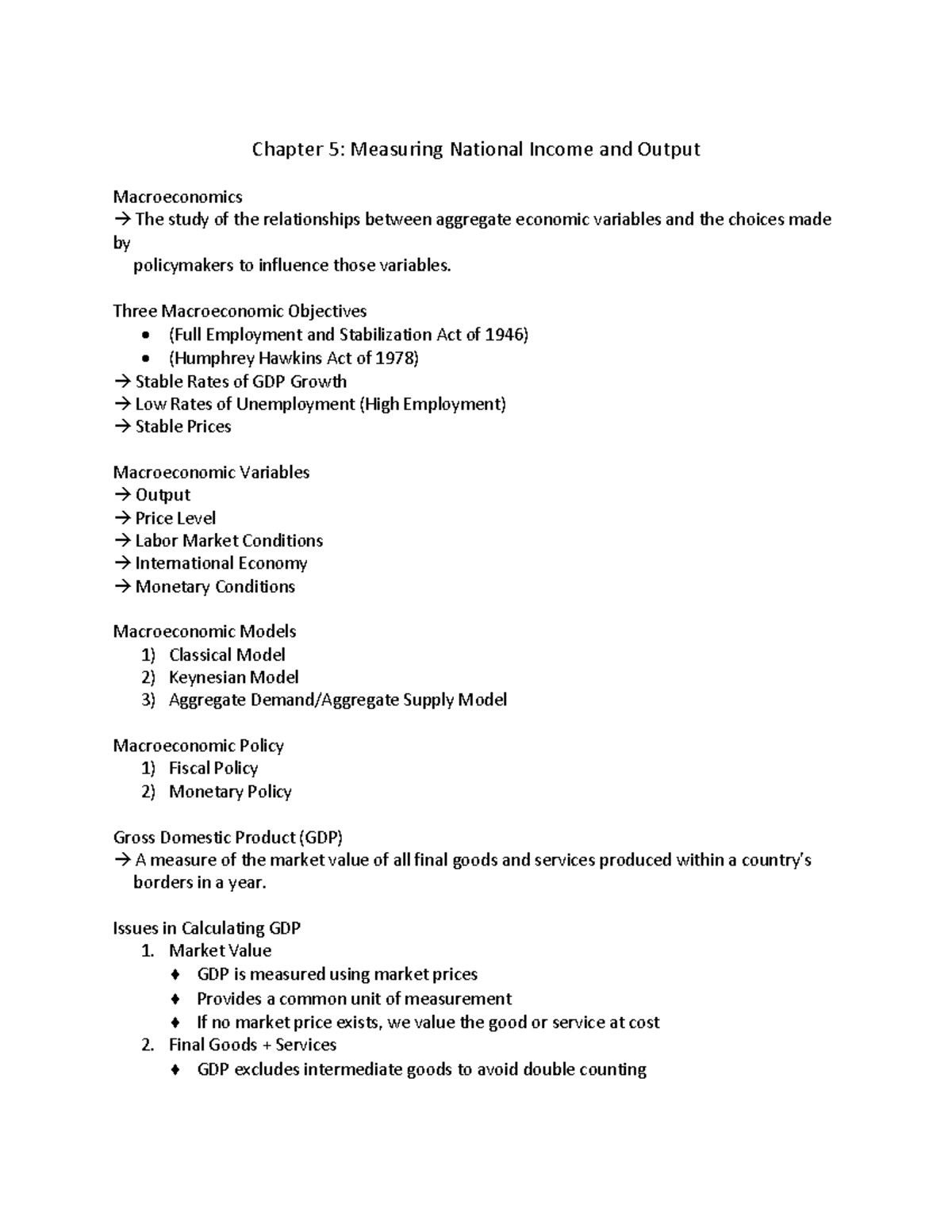 macroeconomics ch 5