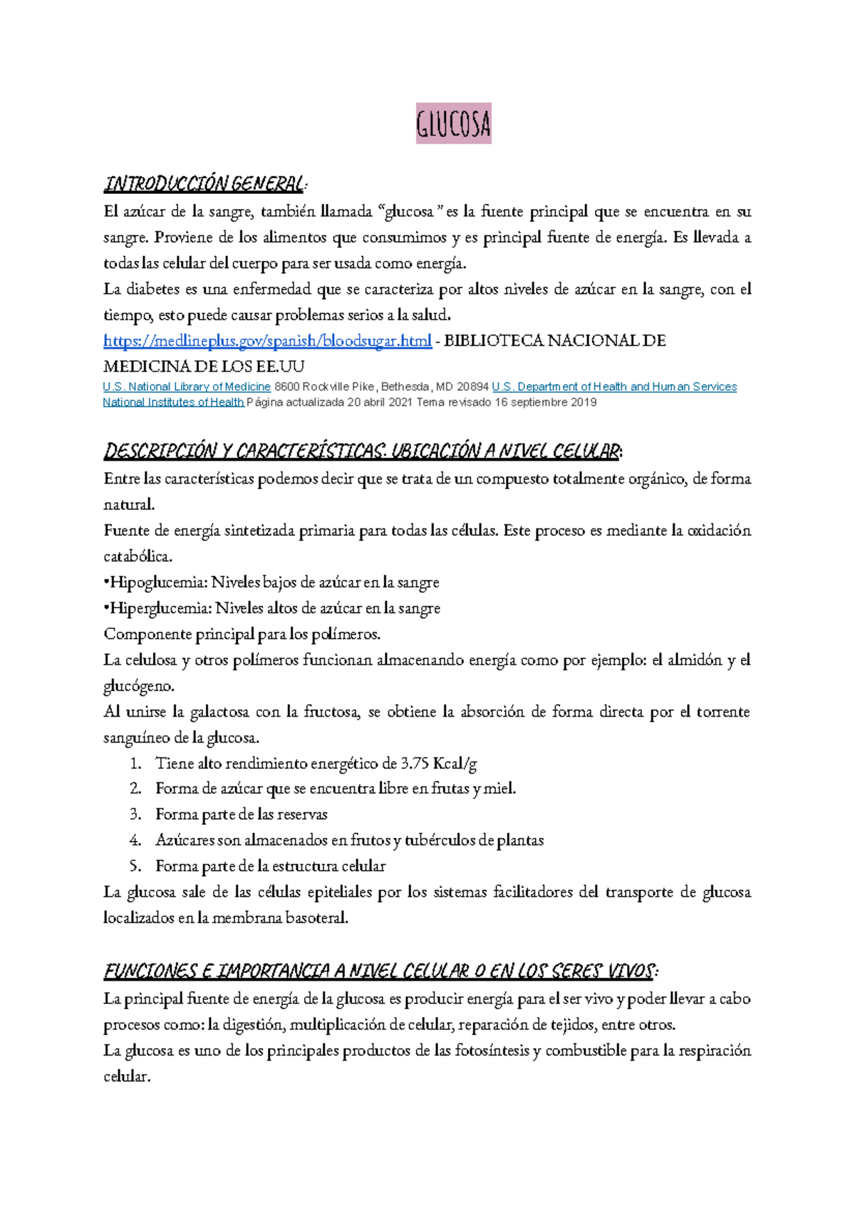 Gl cidos Biologia UPAO Studocu