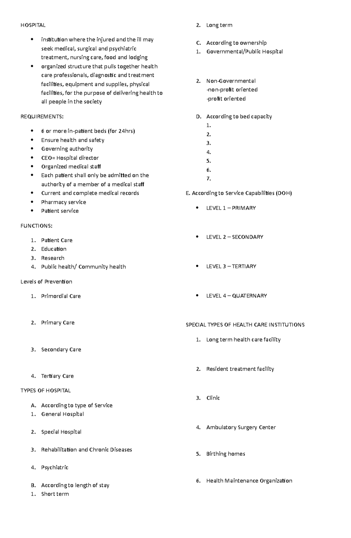 Hospital Pharmacy Lecture Notes (SY 2020-2021) - HOSPITAL institution ...