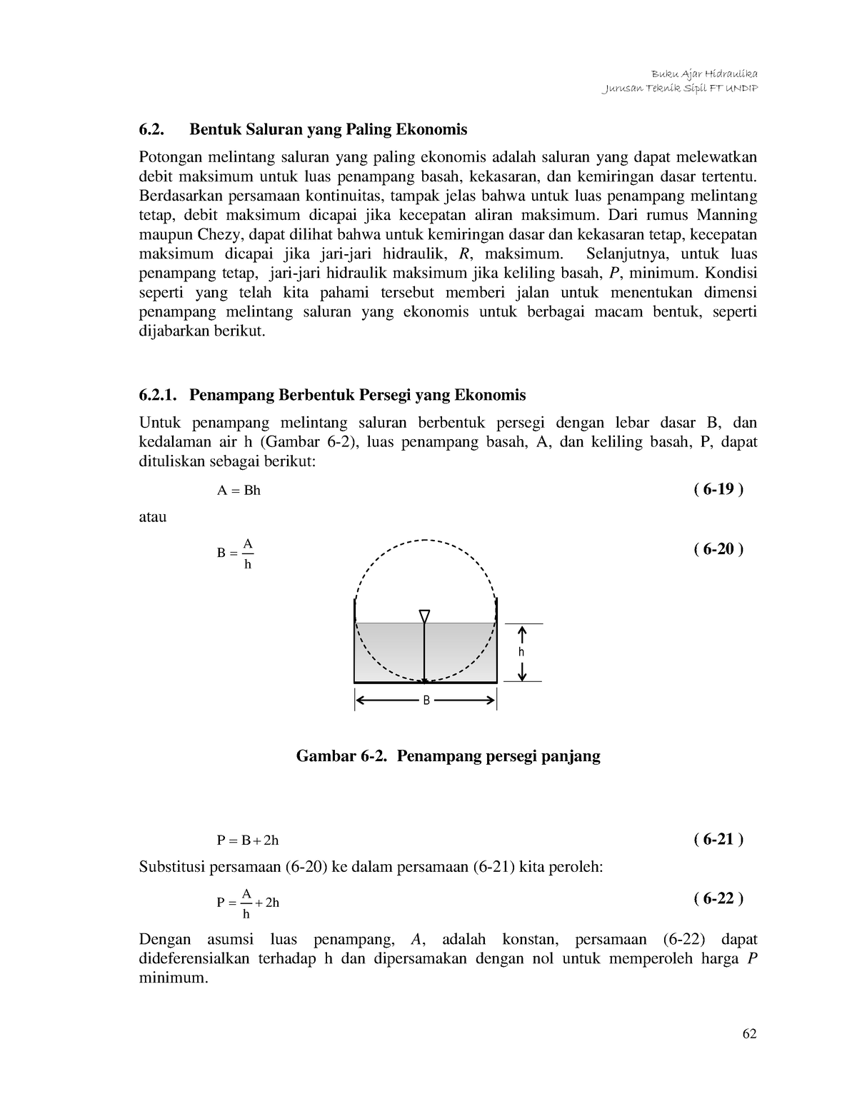 BUKU AJAR Hidraulika-70-73 - Jurusan Teknik Sipil FT UNDIP 6. Bentuk ...