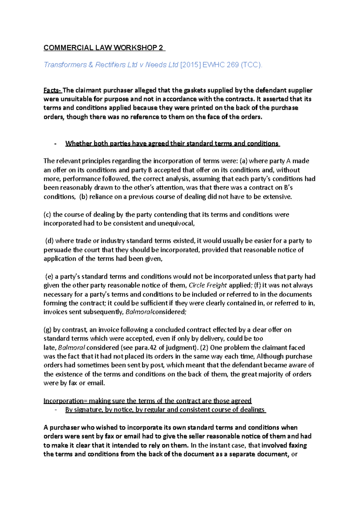 Commercial LAW 2 COMMERCIAL LAW 2 Transformers