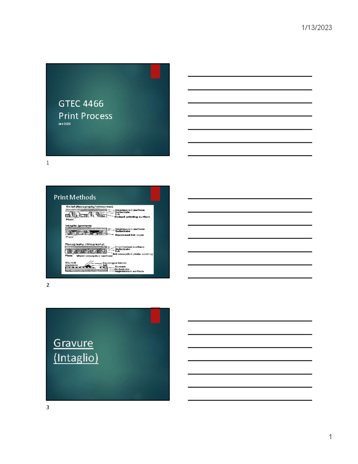 GTEC 4466 Class #2.0 (3up) - GTEC 4466 Print Process Jan 2023 Print ...