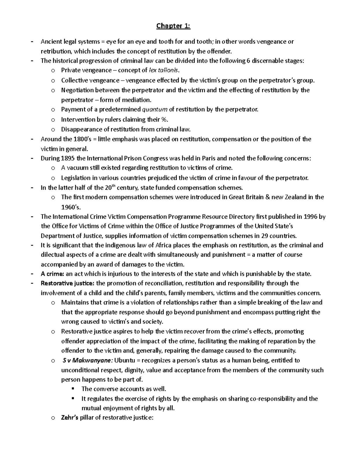 Chapter 1 - Chapter 1: Ancient legal systems = eye for an eye and tooth ...