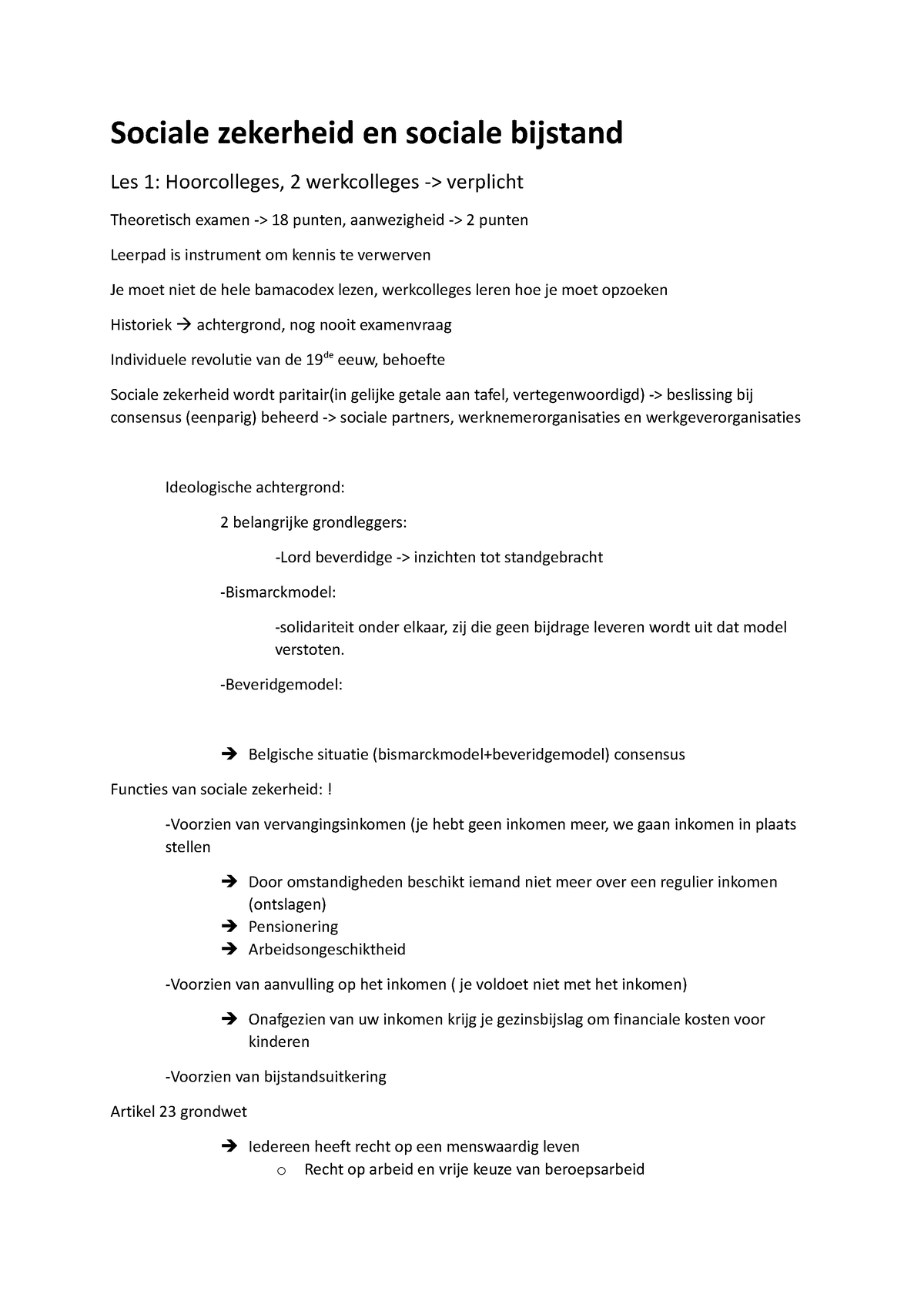 Sociale Zekerheid En Sociale Bijstand -Beveridgemodel: Belgische ...