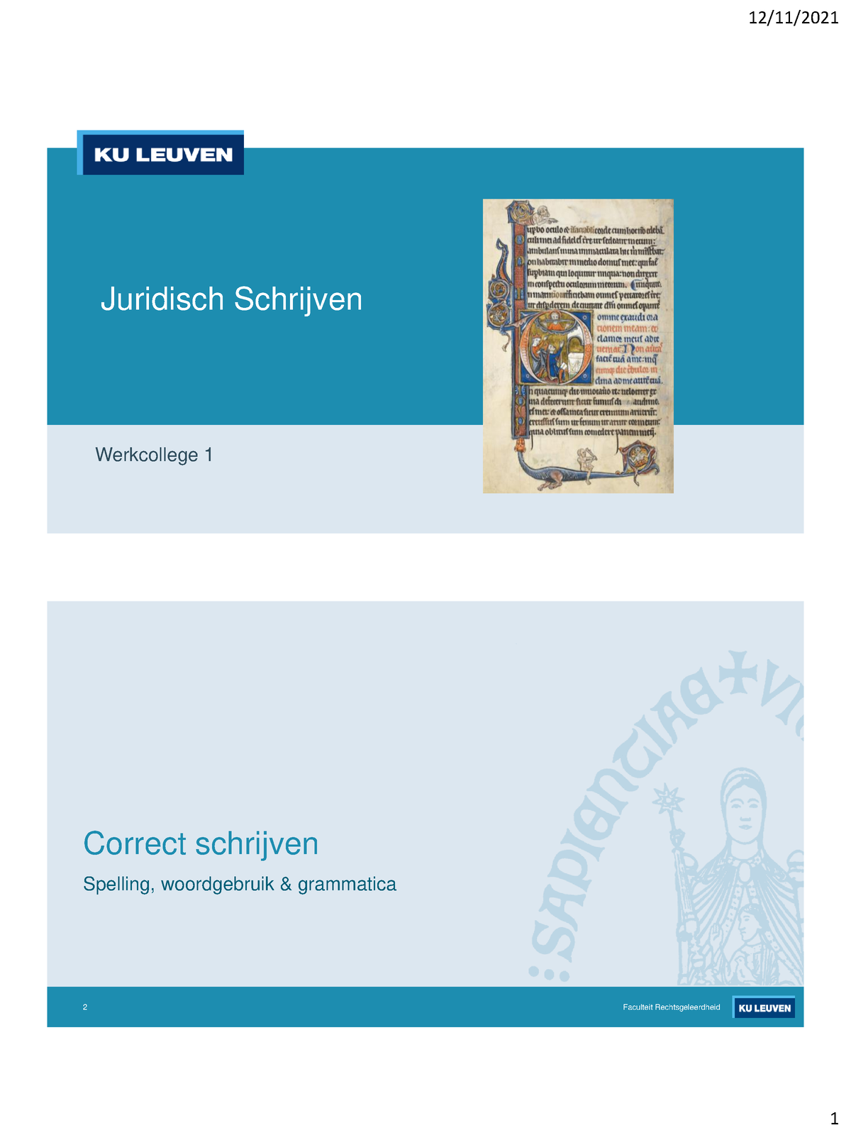 PPT WC1 Studenten - Extra - Juridisch Schrijven Werkcollege 1 2 ...