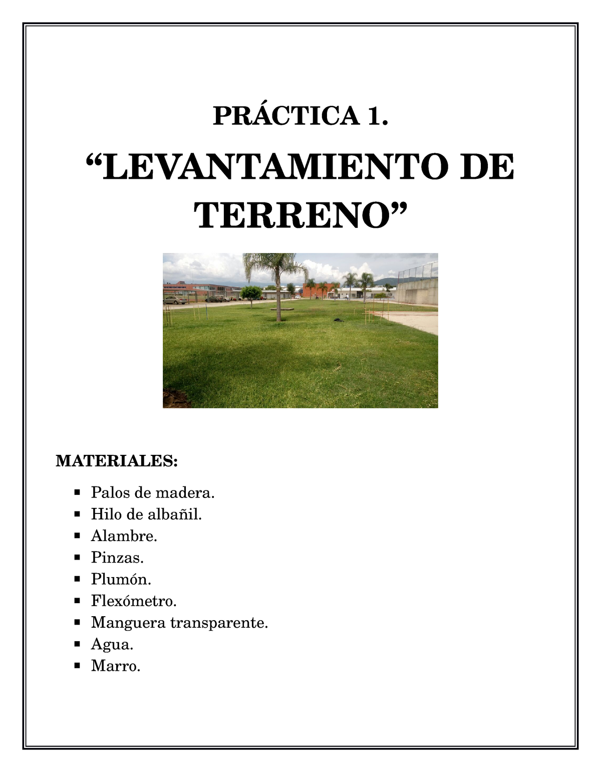 Levantamiento De Un Terreno Studocu