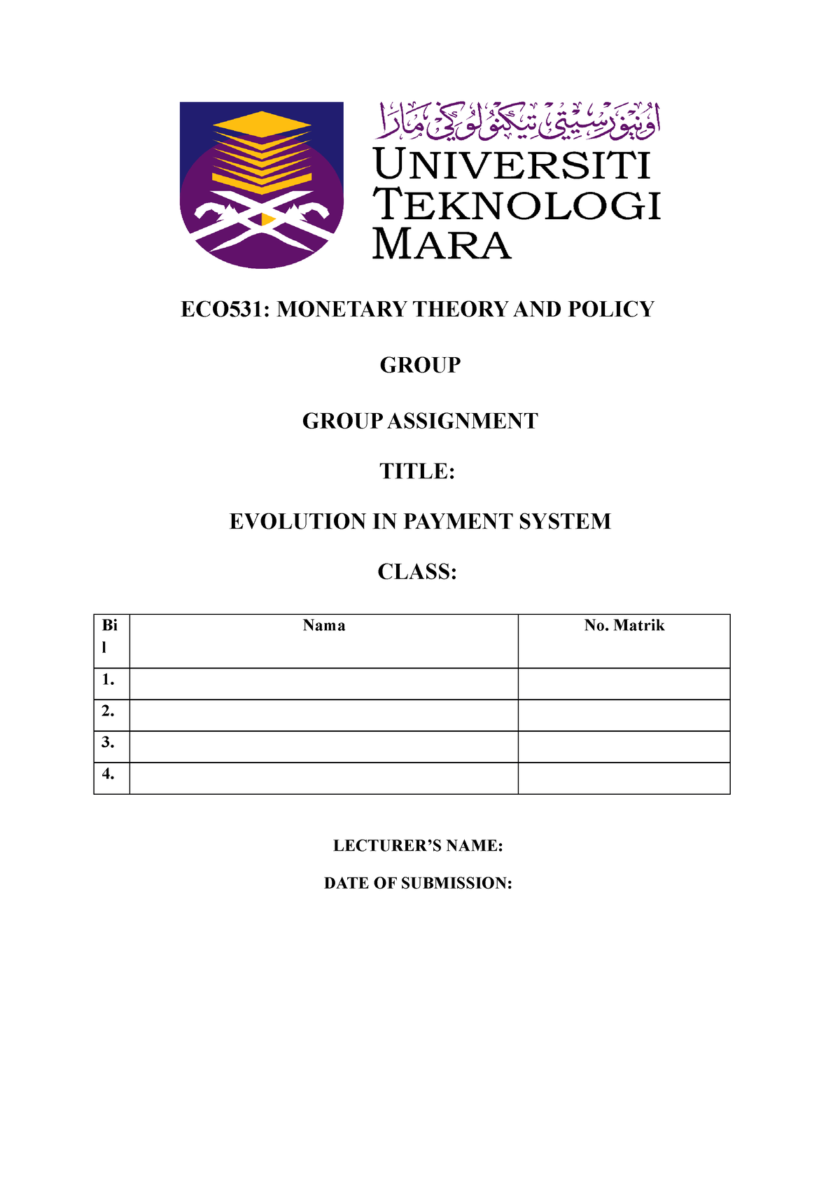 group assignment eco531