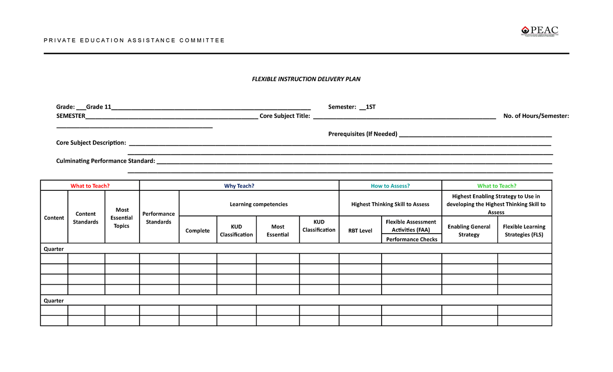 FIDP%20Template - Lkok - FLEXIBLE INSTRUCTION DELIVERY PLAN Grade ...