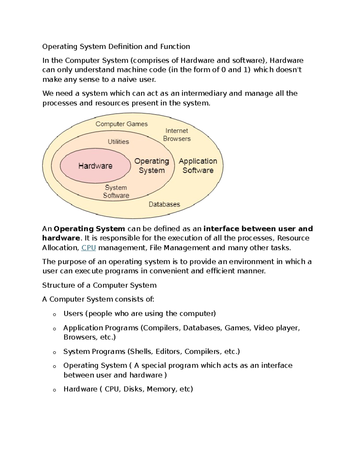 Introduction-OS - ITPC - Operating System Definition and Function In ...