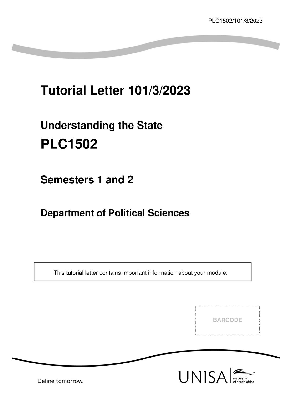 PLC1502 Tutorial - Previous Assignments And Exam Question Papers ...