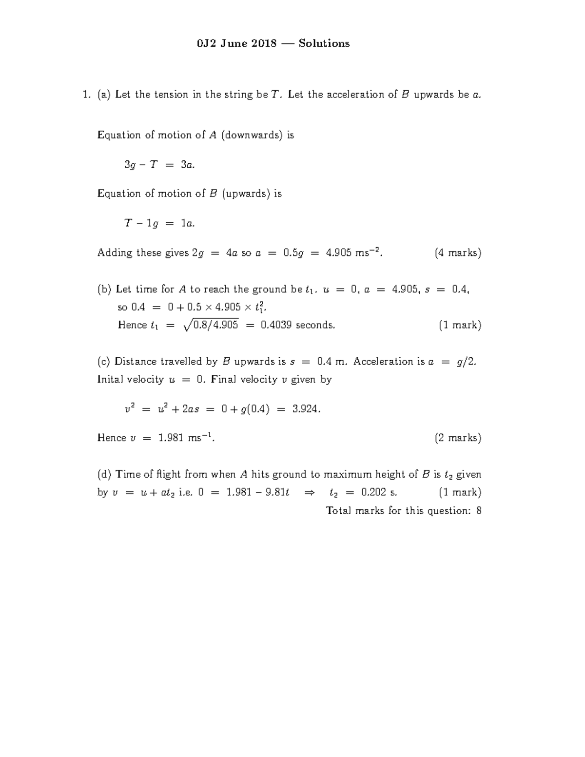 JUN18SOL - solutions for practice paper for OJ2 2018 exam - 0J2 June ...