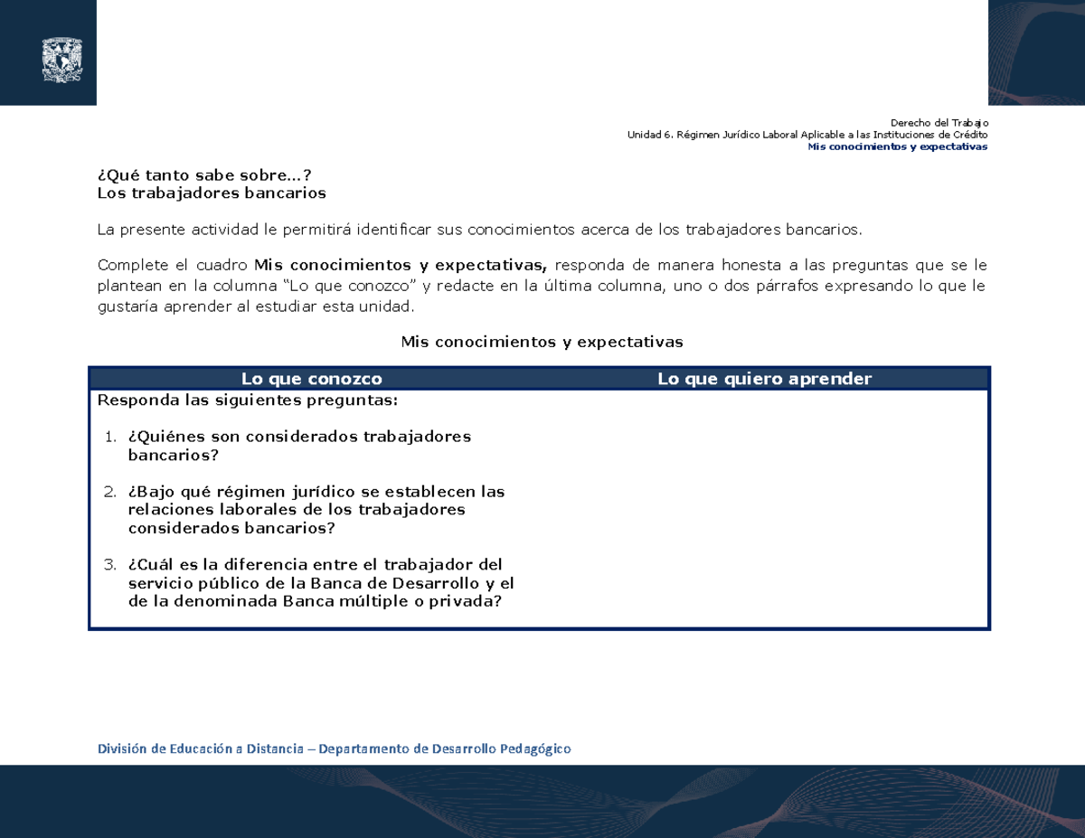 Cq u6 APUNTES Derecho del Trabajo Unidad 6 Régimen Jurídico Laboral Aplicable a las Studocu