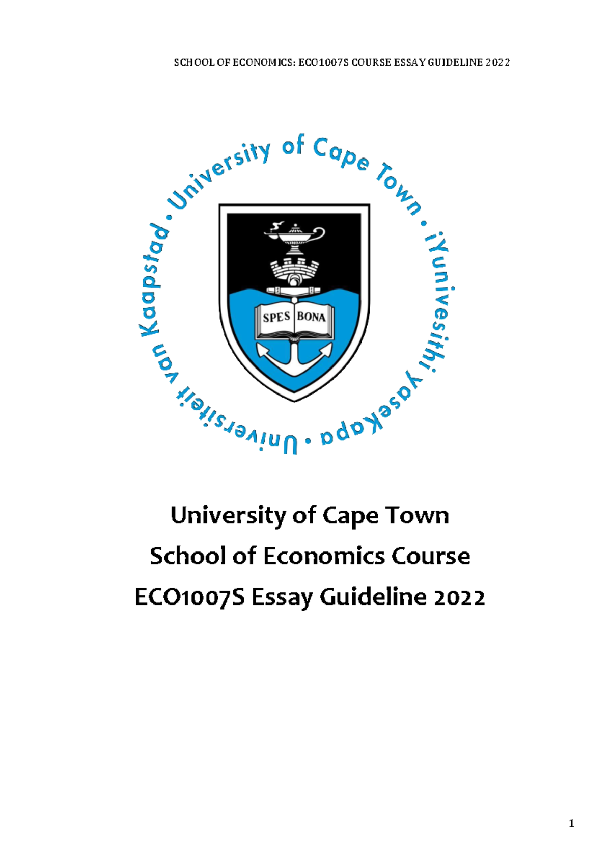 essay-handout-eco1007s-2022-university-of-cape-town-school-of