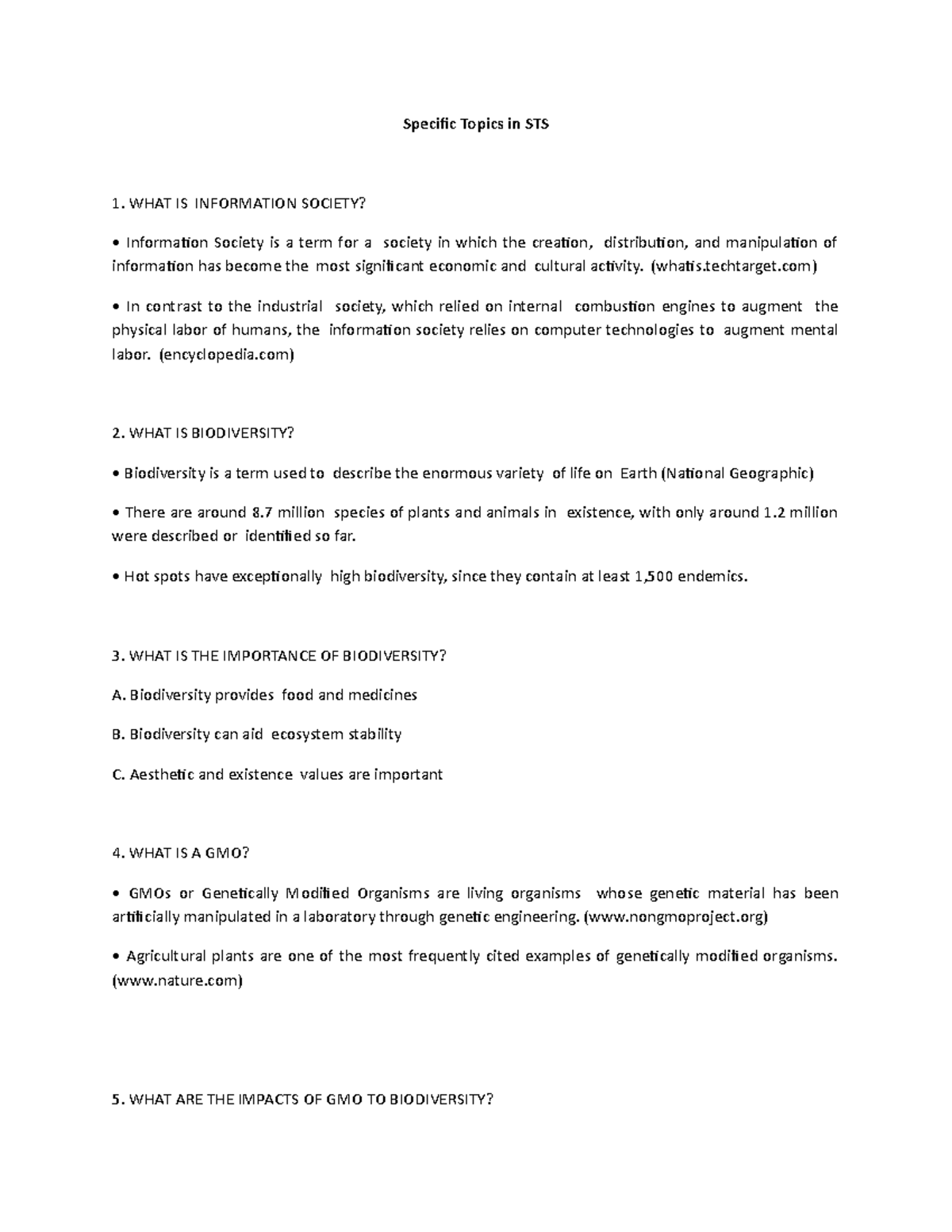 Specific Topics in STS - Lecture notes on Information Technology ...