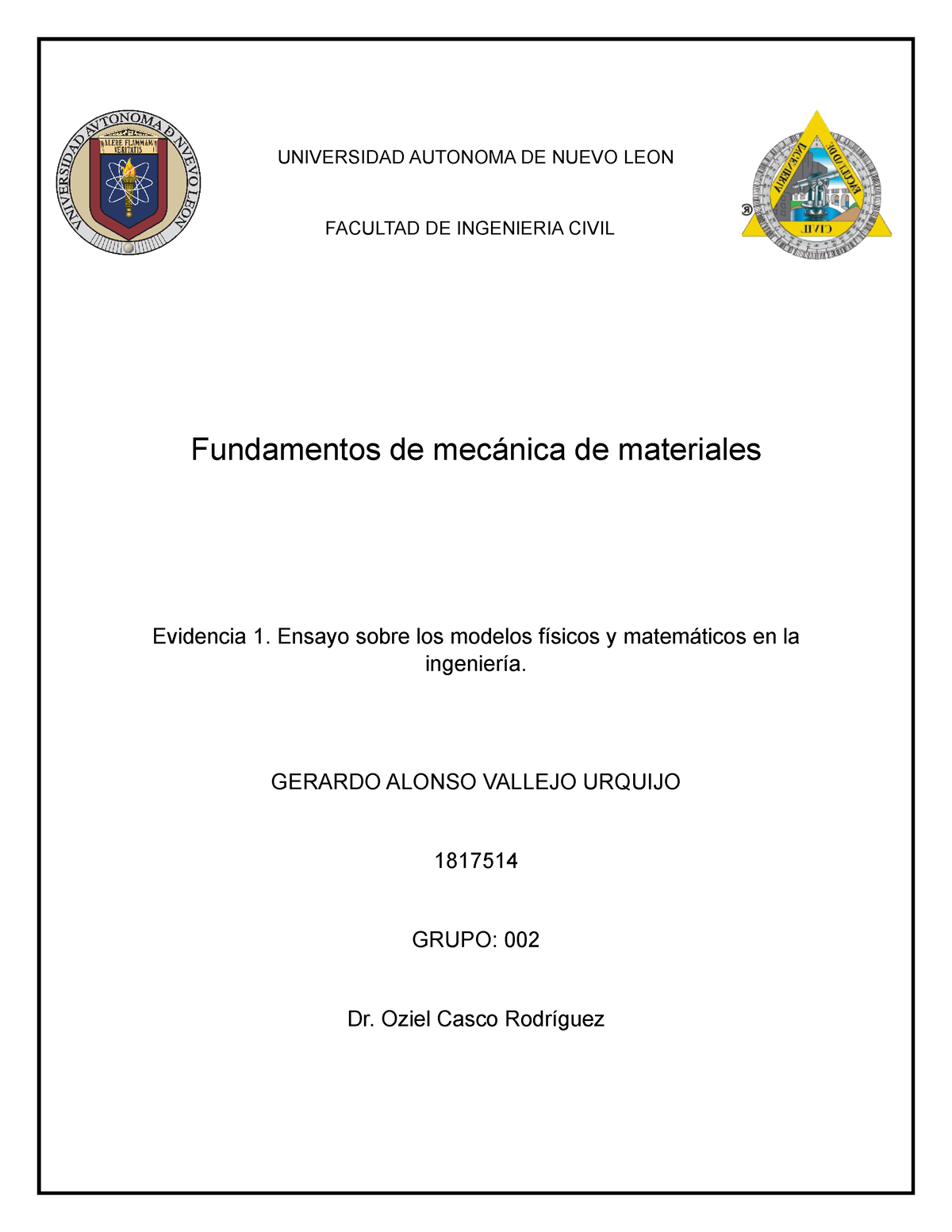 Fundamentos De Mecánica De Materiales - UNIVERSIDAD AUTONOMA DE NUEVO ...