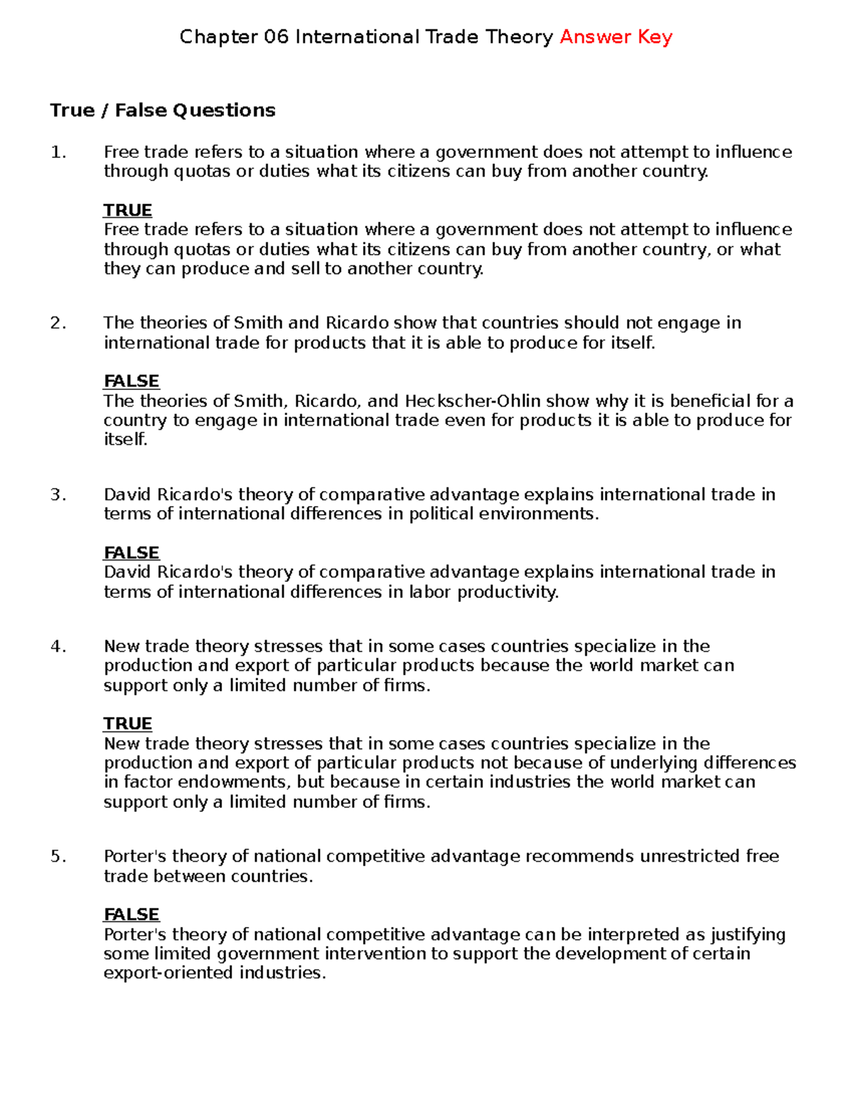 IB Testbank Chap 6 - International Business Chap 6 - Chapter 06 ...