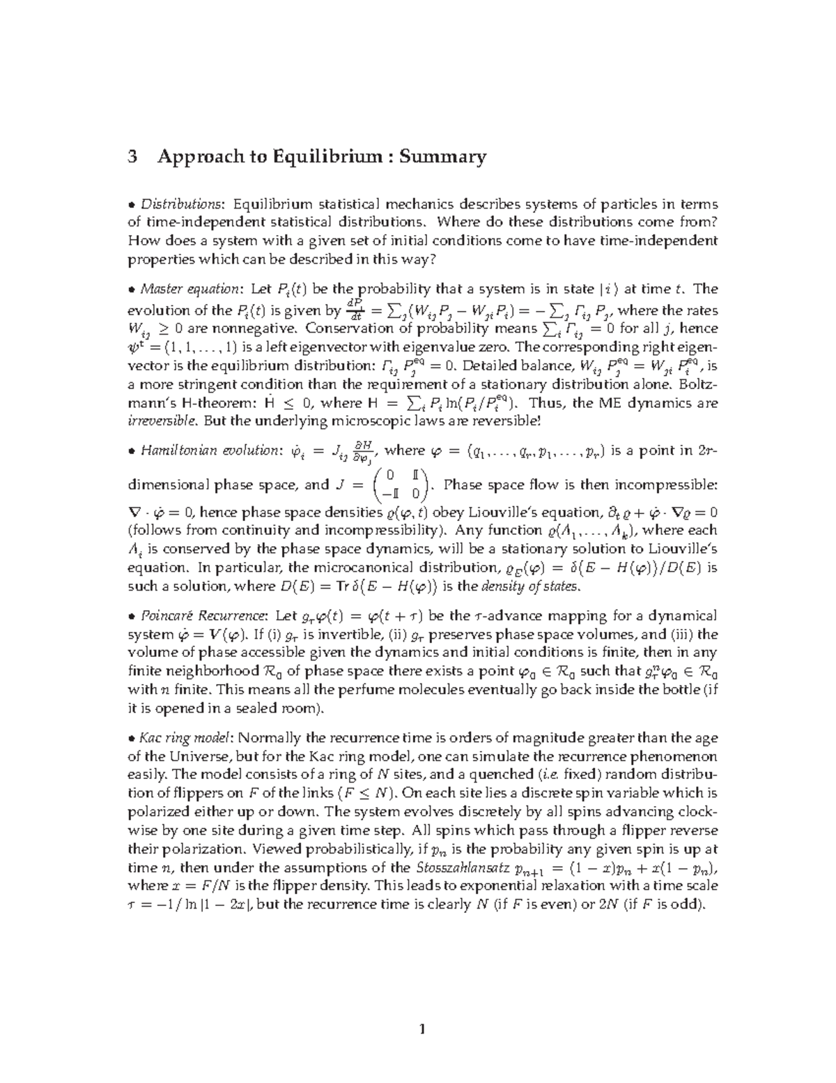 SUM03 - CHAPTER -APPROACH TO EQUILIBRIUM - 3 Approach to Equilibrium ...