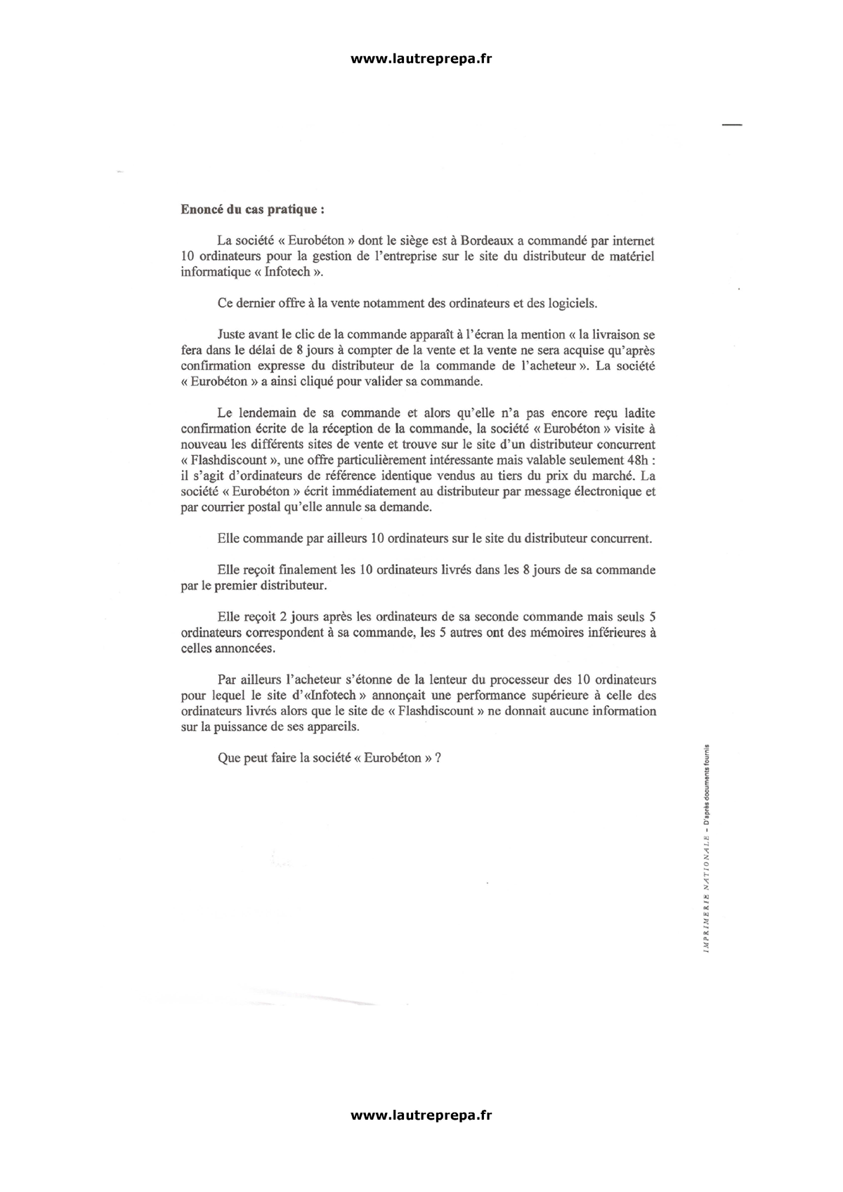 Droit- Civil-CAS- Pratique-2012 Exemple DE Redaction - Corrigé Du Cas ...