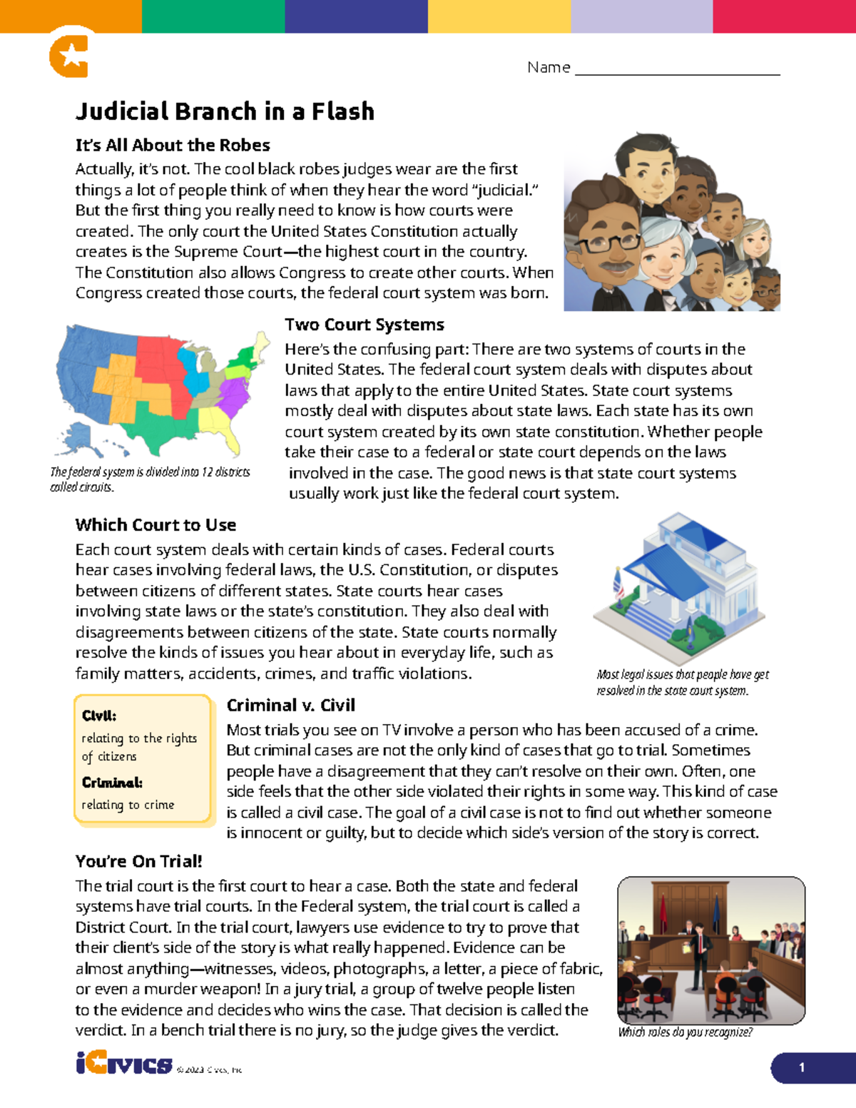 JJudicial Branch in a Flash Worksheets - 1 Judicial Branch in a Flash ...