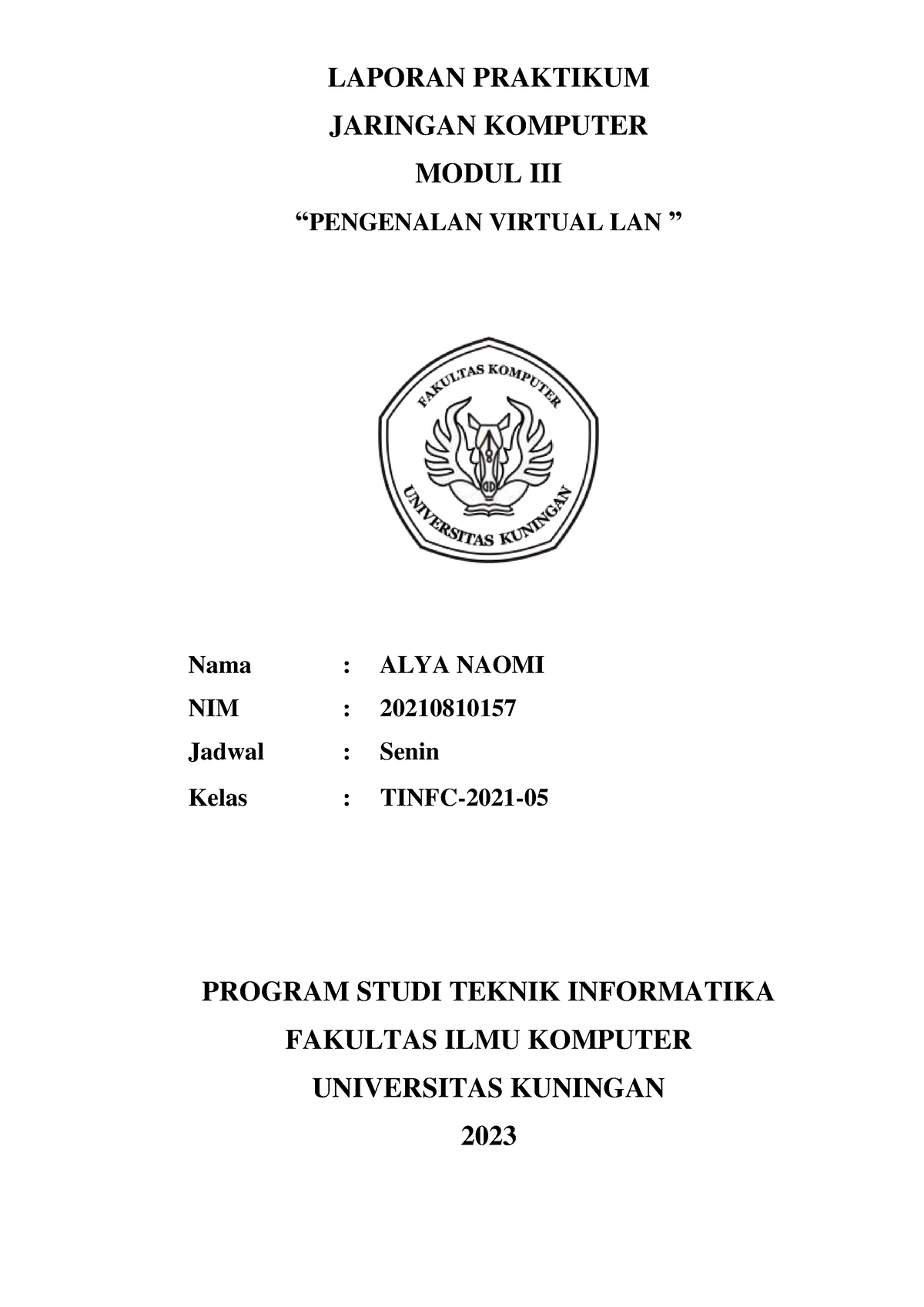 Laporan Praktikum Jaringan Komputer Modul 3 - LAPORAN PRAKTIKUM ...