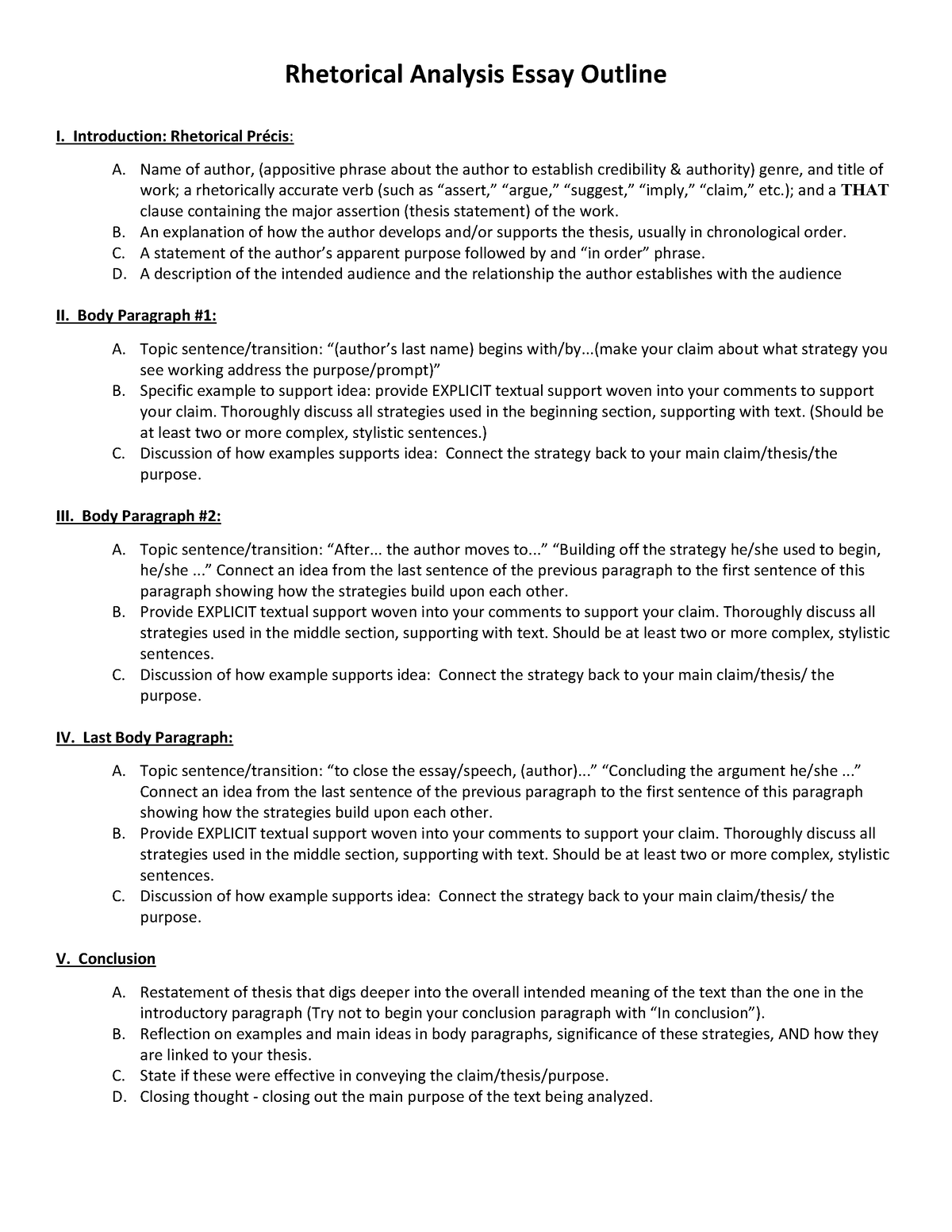 rhetorical analysis essay samples pdf